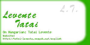 levente tatai business card